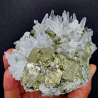 d54c551c-2abc-5963-b22c-2f63ea6b3e79-1.jpg Large Quartz Cluster with Pyrite – 1035g | Huanzala Mine, Peru