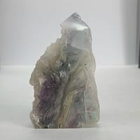 f60ada45-ff1e-5ace-a33b-1d029a109d54.jpg Rainbow Fluorite Polished Point Slab – With Natural “Live Edge” Druzy 🌈✨ | #1837