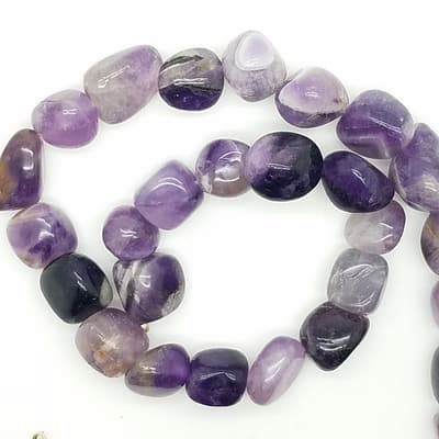 Gemstone Beads Amethyst Nugget Shape Beads | Bag of 10 Beads