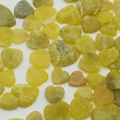 Olive Jade Hearts Mini Heart Shape Olive Jade Cabochons 10 pieces