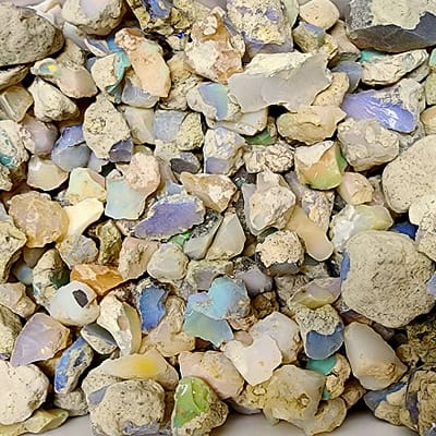 Welo Opal Rough Specimens Ethiopian Welo Opal - Natural Specimens - 1 oz Bag