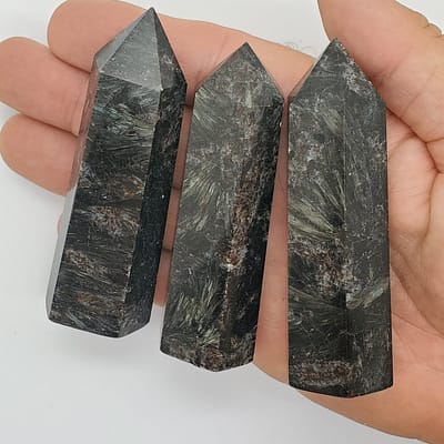 Arfvedsonite towers Arfvedsonite Polished Point 1 Random Point