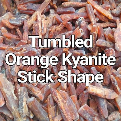 8f648db4-dd07-5198-a17b-2d82662b21c4.jpg Orange Kyanite Tumbled Stick Shape | Mini-Small Size | 4oz