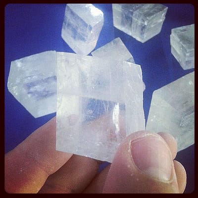0b8ece3c-7120-53b2-b60e-61c17ef56cab.jpg Optical Calcite Rhombohedron Crystals 1 pound