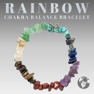 Rainbow Chakra Bracelet Stretchy Rainbow Chakra Balance Bracelet Chip