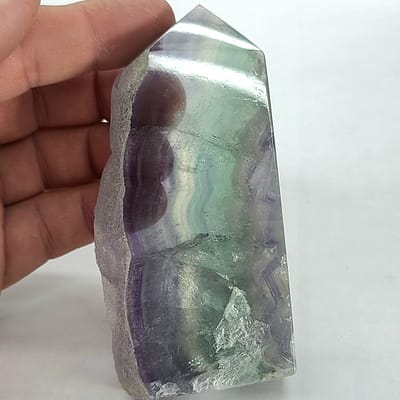 d7b768f8-ea94-5702-827f-7da08bef58fa.jpg Rainbow Fluorite Polished Point Slab – With Natural “Live Edge” Druzy 🌈✨ | #1905