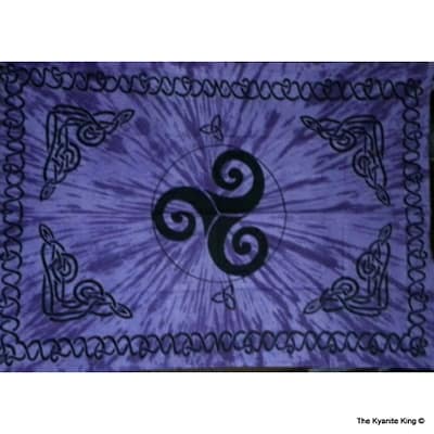 211d40ff-d414-5cbf-b8d7-c7361e978822.jpg Tie Dye Celtic Trinity Spiral Tapestry -Purple