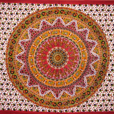 9ff590a5-b010-5c44-ab06-69838144571f.jpg Flower Elephant Classic Tapestry