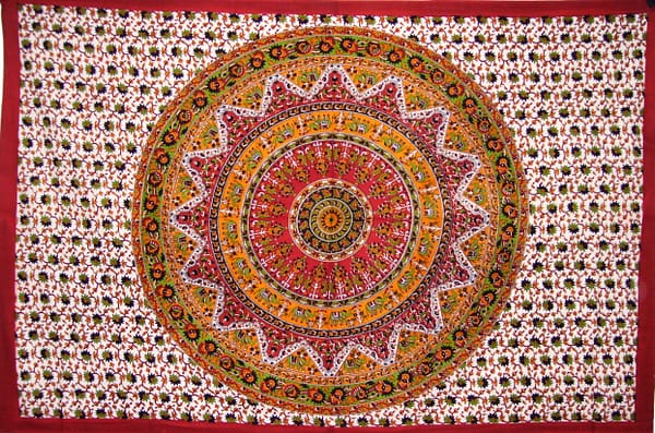 9ff590a5-b010-5c44-ab06-69838144571f.jpg Flower Elephant Classic Tapestry