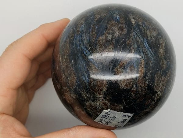 43d651d9-f0cd-512e-b32b-93b8130ec893.jpg ARFVEDSONITE | Massive Gemstone Sphere | 93mm | #A6