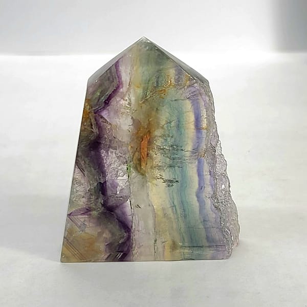 4a39b1b7-7b0d-5a98-857e-bf961693b7d9.jpg Rainbow Fluorite Polished Point Slab – With Natural “Live Edge” Druzy 🌈✨ | #1888