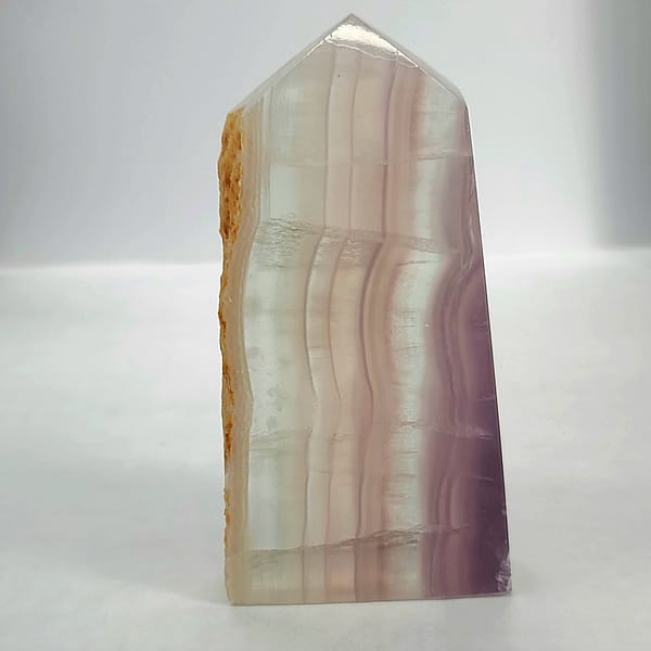 69fb4bda-ea4a-5429-b218-0bbc3bc276f4.jpg Rainbow Fluorite Polished Point Slab – With Natural “Live Edge” Druzy 🌈✨ | #1877