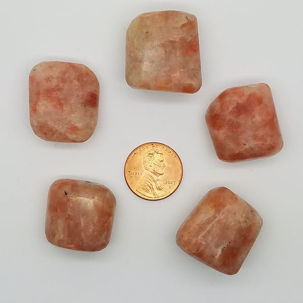 sunstone polished pieces Tumbled Sunstone | 5 pc set