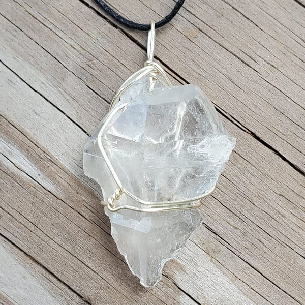 99f003a9-5008-5103-bf8c-af6908e77165.jpg Natural Clear Quartz Crystal Wire Wrapped Pendant