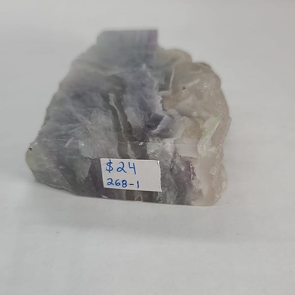 dfa1210b-143f-5e4e-92cd-4ddf379ea79f.jpg Rainbow Fluorite Polished Point Slab – With Natural “Live Edge” Druzy 🌈✨ | #1837