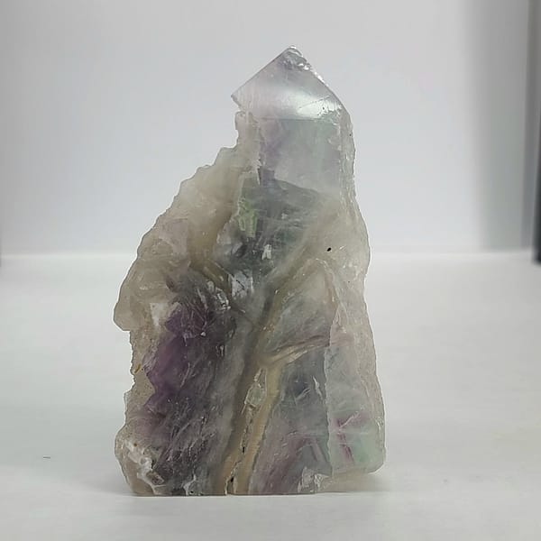 f60ada45-ff1e-5ace-a33b-1d029a109d54.jpg Rainbow Fluorite Polished Point Slab – With Natural “Live Edge” Druzy 🌈✨ | #1837