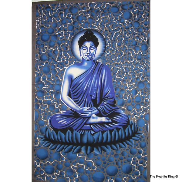 e286ec72-45c2-5db3-be39-3aceb21424d5.jpg Blue Meditating Buddha Tapestry Medium Size 58x82