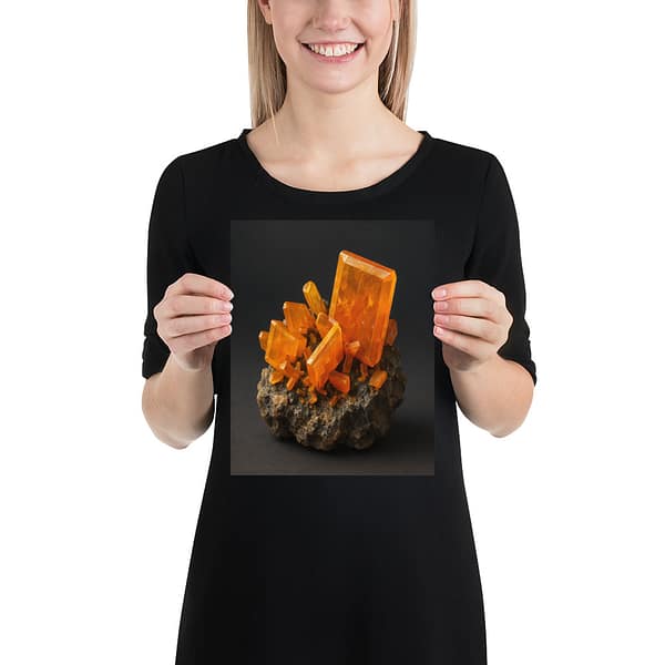 enhanced-matte-paper-poster-in-8x10-person-6a2009075af43.jpg Desert Fire: Wulfenite Crystal Formation
