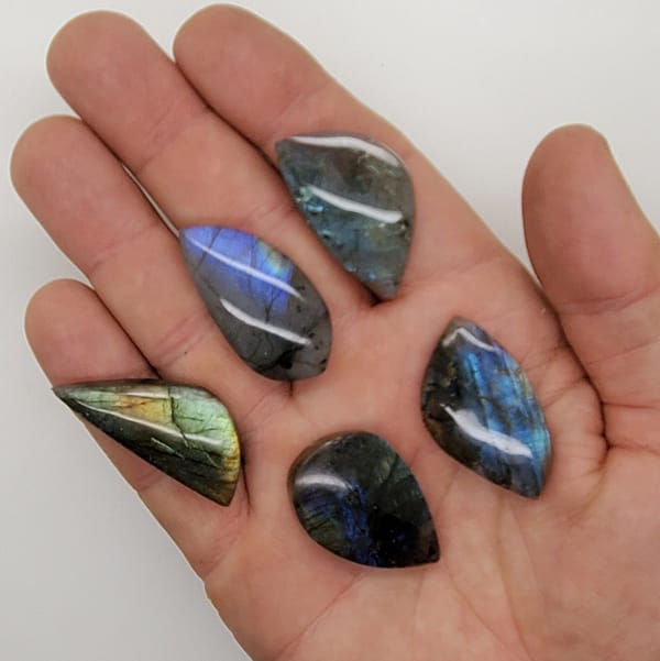 Labradorite Cabochons Labradorite Cabochons | Lot of 5 | Large Free Form Shapes